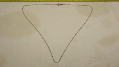 Vintage Sterling Silver .925 Necklace Cable Chain 18'' CW Soft Patina