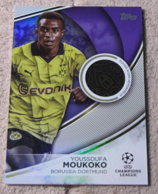 2023-24 Topps UEFA Club Competions Youssoufa Moukoko Superstar Relic 001/299