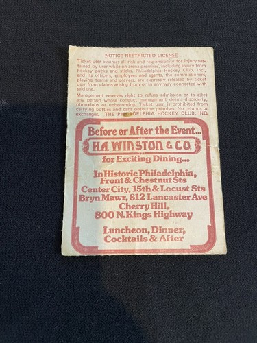 1976 Stanley Cup FINALS Flyers NHL Hockey - VERY OLD - Picture 2 of 2