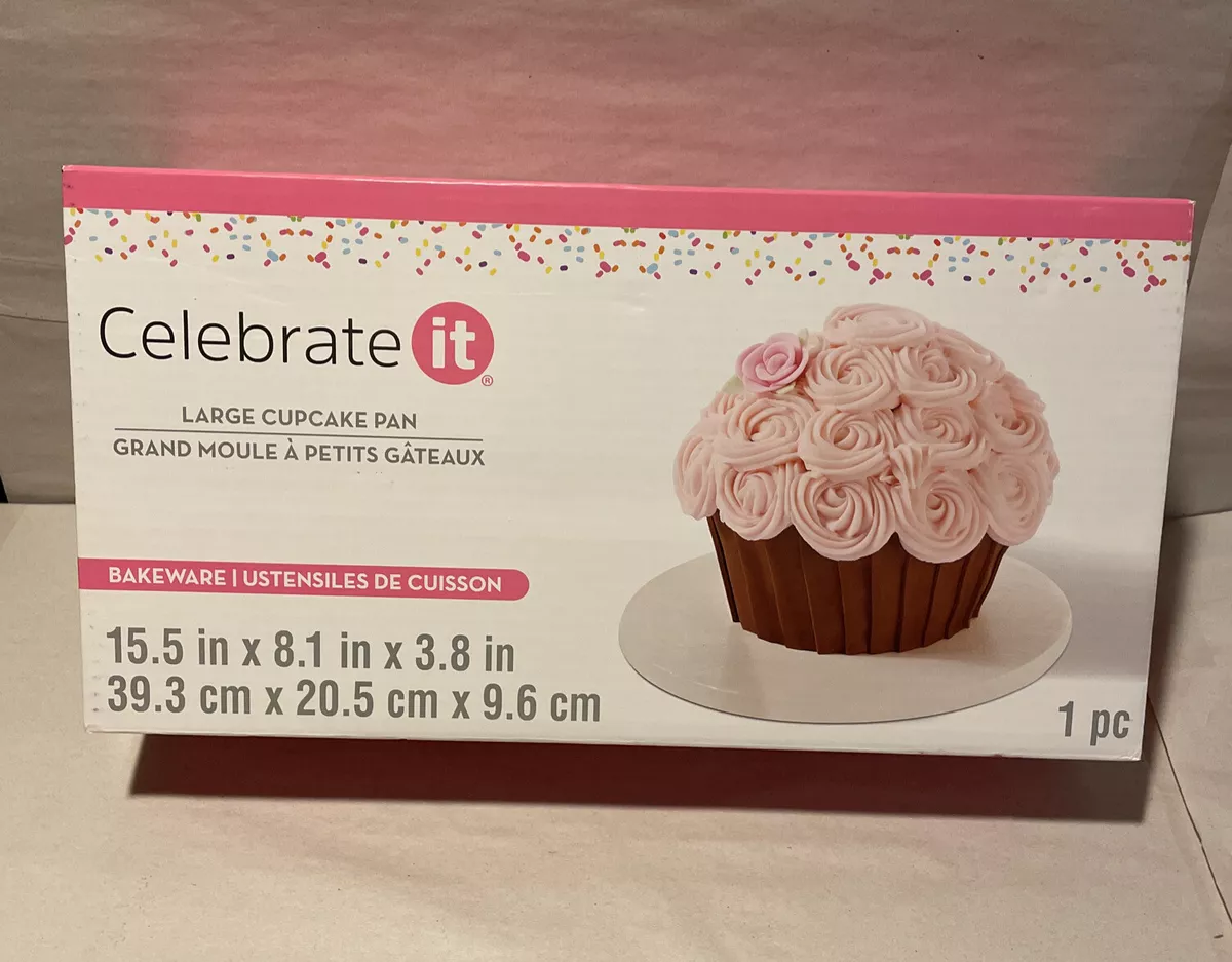 Celebrate It Bakeware Large Cupcake Pan 15.5”x8.1”x3.8” - NIB!