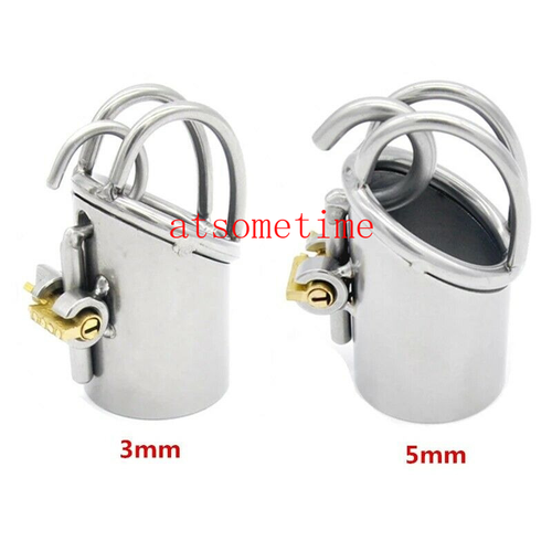 PA Piercing Puncture Male Chastity Device Belt Cage Lockable Stainless Steel - Picture 4 of 20