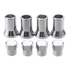 4pcs Silver Valve Stem Caps Cover Sleeve Carbicycletruckatv Tr413