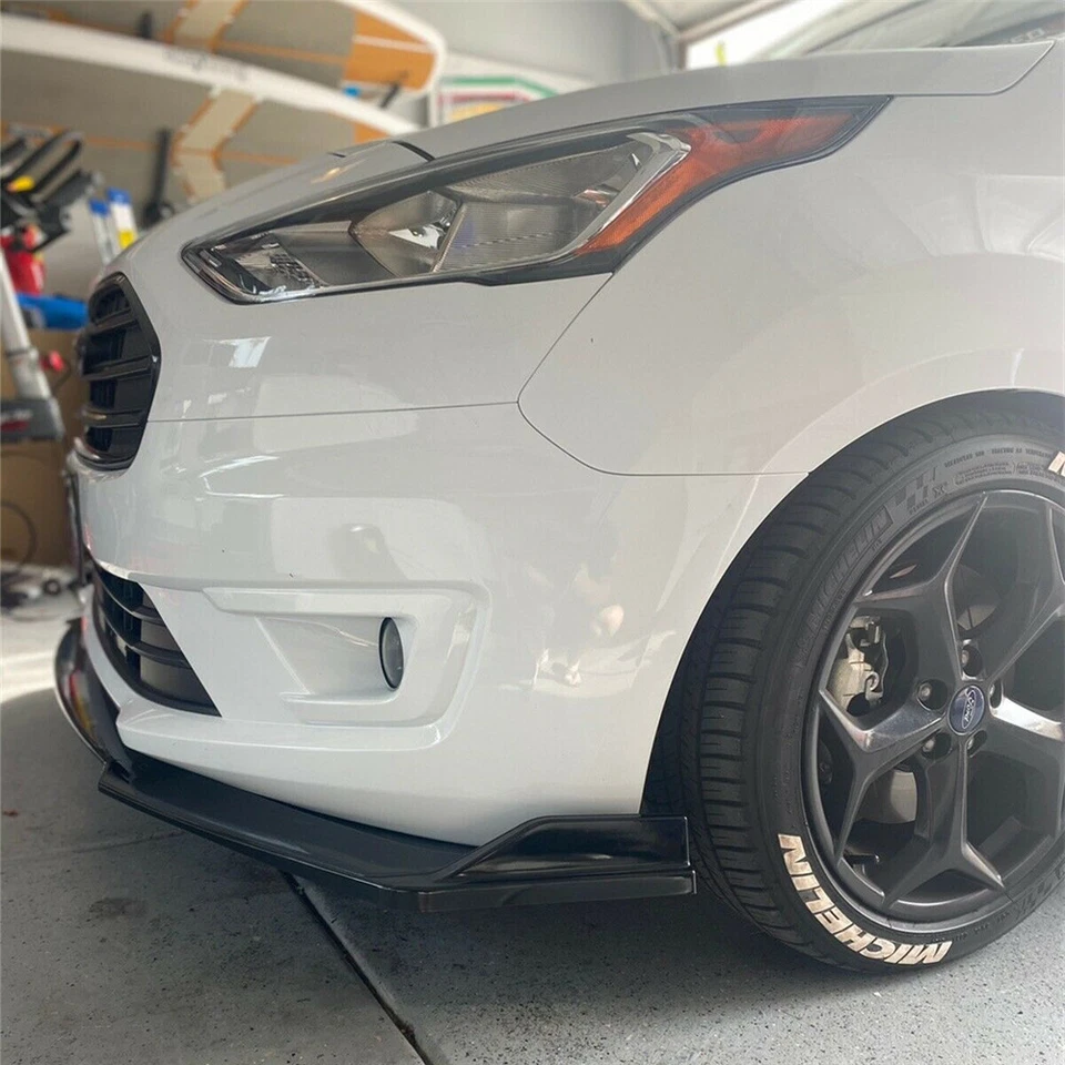 Fit For Ford Figo 2016-2021 Front Bumper Lower Lip Spoiler Splitter Black Trim Foto 2 de 4