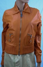 Authentic Society Women's Leather Jacket Us Size 6 . Made In Italy
