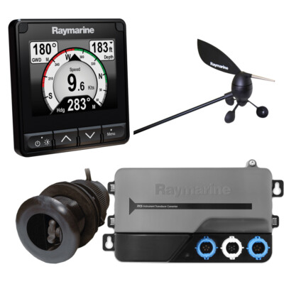 Raymarine i70s Sailing System Pack with Wind Depth Speed Transducers & Display