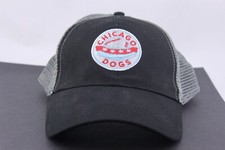 CHICAGO DOGS BASEBALL CAP HAT ADJUSTABLE STRAP BLACK MESH ONE SIZE – NEW