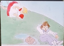 Jack And Jull Tumbling Down The Hill, NO LABEL, Victor Magic Lantern Glass Slide