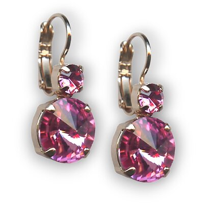 Mariana Earrings Adorable Rose Austrian Crystals My Treasures Coll.