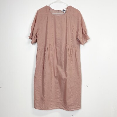 Nordstrom Dress Womens Size Small Pink Puff Sleeve A-line Cotton Blend NWOT  NEW | eBay
