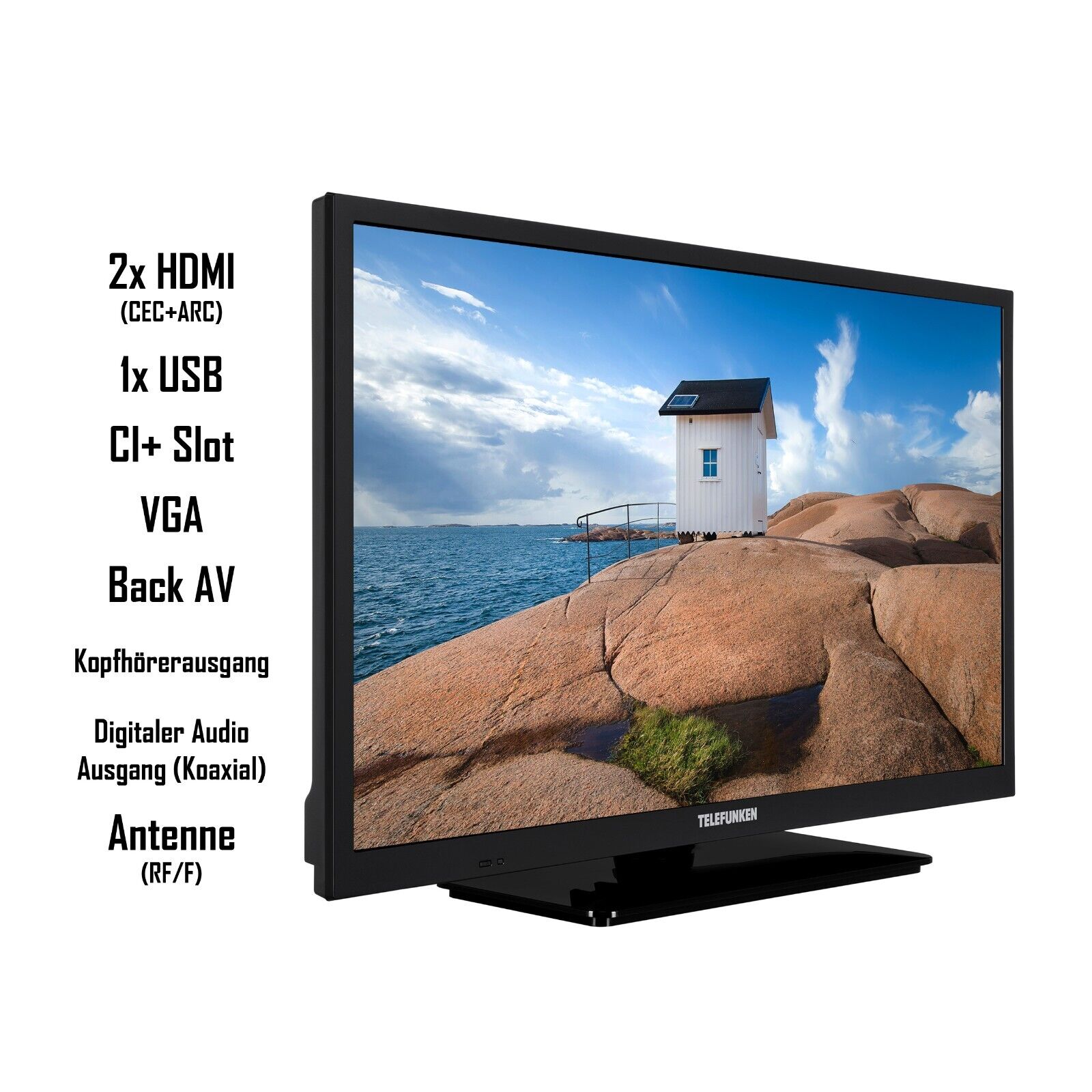 Telefunken XH24SN550MV 24 Zoll Fernseher HD Smart TV (12 Volt) 6 Monate HD