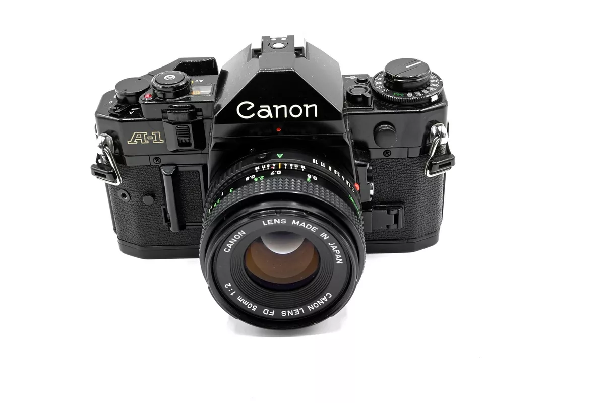 Appareil photo argentique Canon A-1 Vintage SLR 35 mm avec