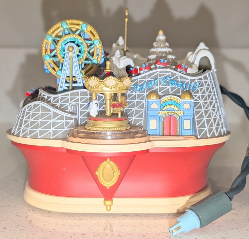 Vintage, Polar Coaster, 2003, Hallmark,  Magic Movement Lights & Sound Ornament