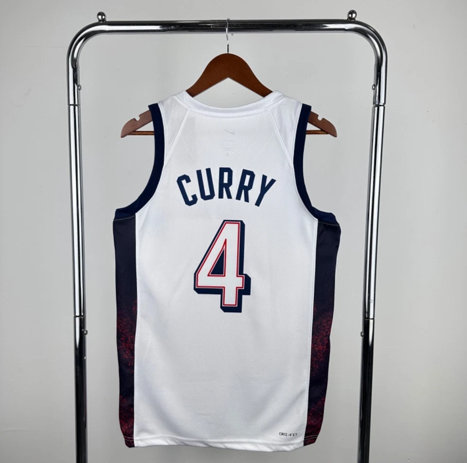 NUEVA CAMISETA OLÍMPICA NIKE STEPH CURRY 2024 BLANCA EE. UU. TALLA GRANDE 48 ¡ENVÍO RÁPIDO! Foto 2 de 4
