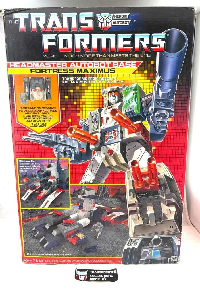 Transformers Original G1 1987 Headmaster Fortress Maximus Complete