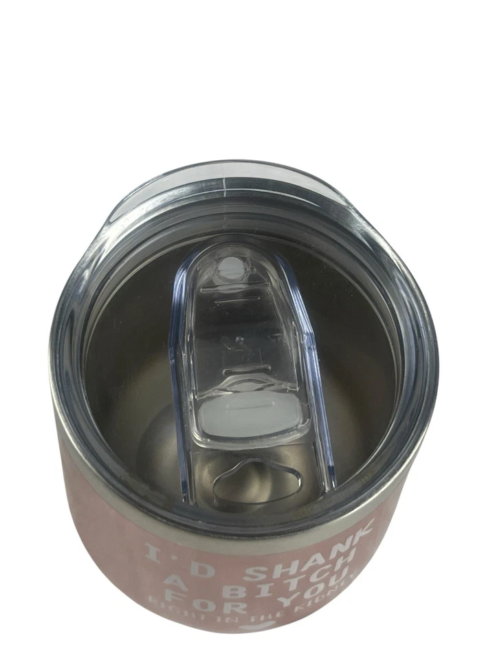 Wine Tumbler Rose pink I’d Shank a B In the kidneys for you 8oz Funny - Image 4 of 4