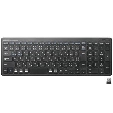 ELECOM Wireless Keyboard Compact with Numeric Keypad Pantograph Type Thin Black