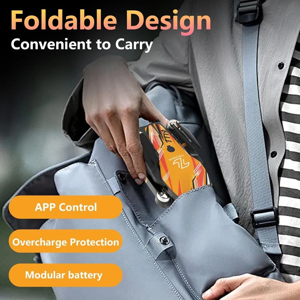 Drohne mit 1080P-Kamera für Erwachsene, TT19 Bürstenloser Motor - Bild 3 von 4