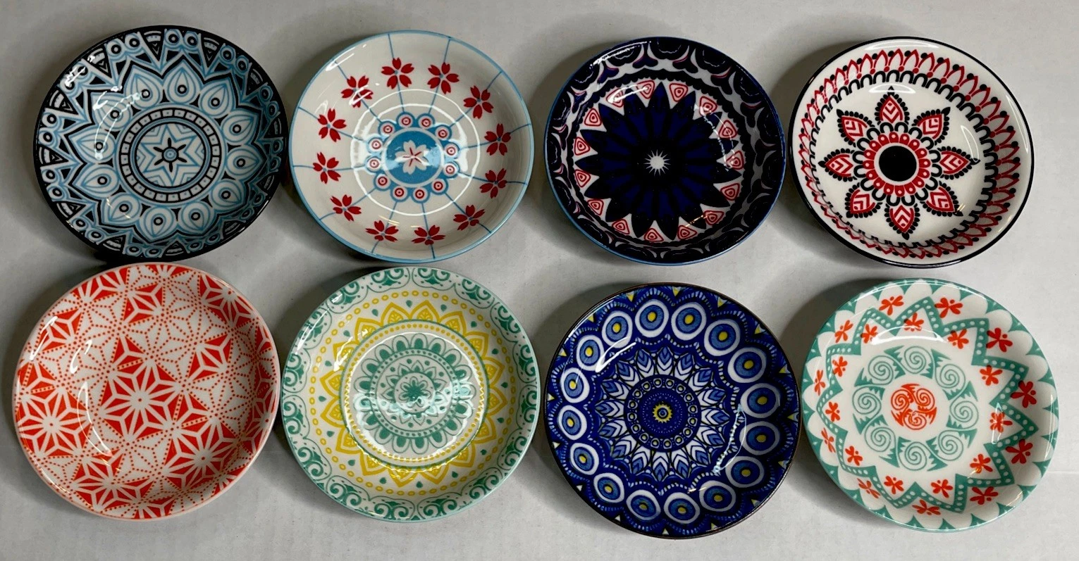 Farielyn-X 3 oz Round Soy Sauce Dipping Bowls Condiments Bowls Prep Set Of 8 NEW
