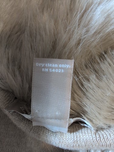 Banana Republic Fur Shawl Cardigan Beige Taupe Size Medium - Picture 8 of 8