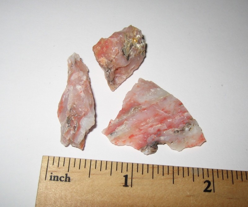 3 SMALL NATURAL ROUGH CINNAZEZ AZEZTULITE CRYSTAL STONES NEW ZEALAND ~ 10.8grams
