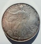 2000 Walking Liberty American Eagle 1 oz Fine .999 Silver Dollar. Natural Tone.