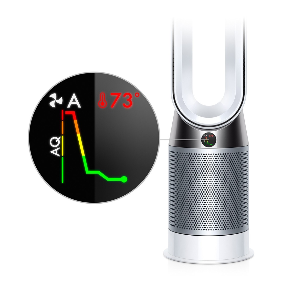 Dyson Pure Hot+Cool™ Purifying Heating Fan HP04 | Nickel/Silver