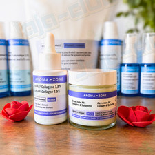Collagène Sérum - Crème Bio Anti Rides Anti Age 1,5% Hydratant Repulpant - DUO