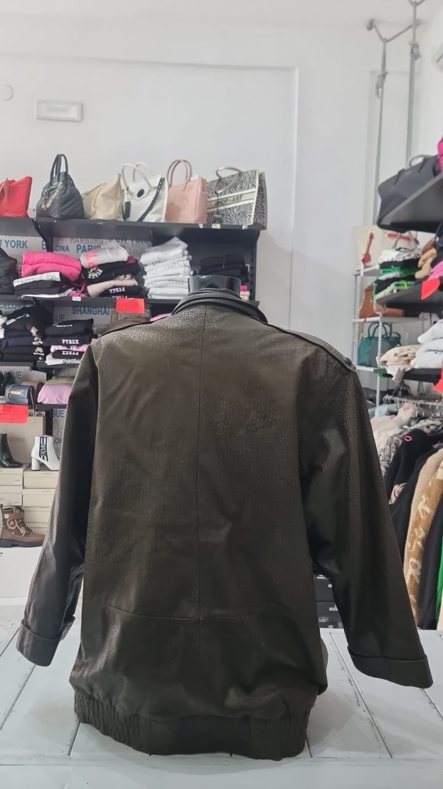 Jacket Women's Jacket Brown Leather Python Size L… - image 10