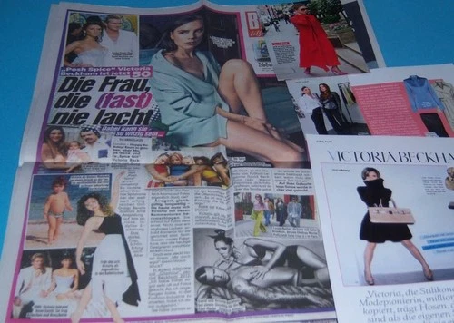 Victoria Beckham 54 pc German Clippings Full Pages David Spice Girls #1-25