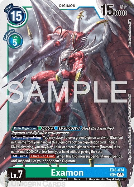 EX3-074 Examon : Secret Rare Foil : AD01: Advanced Booster Digimon Generation