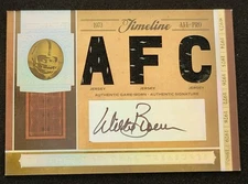 2006 WILLIE BROWN Dual Signature & Triple Patch AFC Timeline 18/25 Card