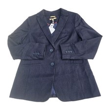 Talbots Luxurious Collection Wool 2-button Blazer Jacket Charcoal Size 8 NWT