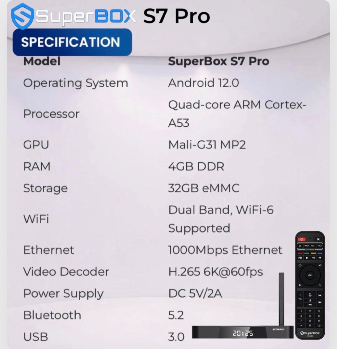 SuperBox S7 PRO Premium Edition Android Streaming Media Player Bundle ...