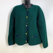 Pendleton Women's 100 Wool Plaid Lined Button Up Cardigan Sweater Size M