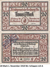 20 marek gmina miejska Freiburg 1 listopada 1918