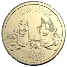 Bluey - Baby Race - 2026 Two Dollar $2 Coin Australia Bingo Blue - New UNC