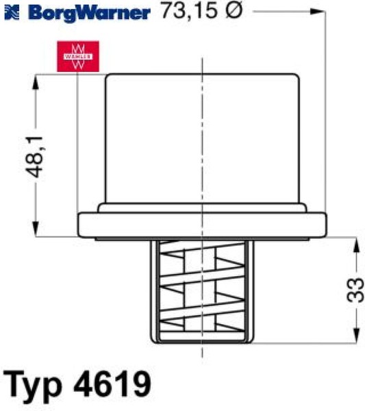 BorgWarner (Wahler) 4619.82 Thermostat FüR KüHlmittel Thermostat-image