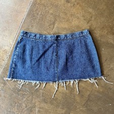 Tommy Hilfiger Vintage Y2K Dark Wash Denim Micro Mini Skirt 6 28 Indie Sleaze