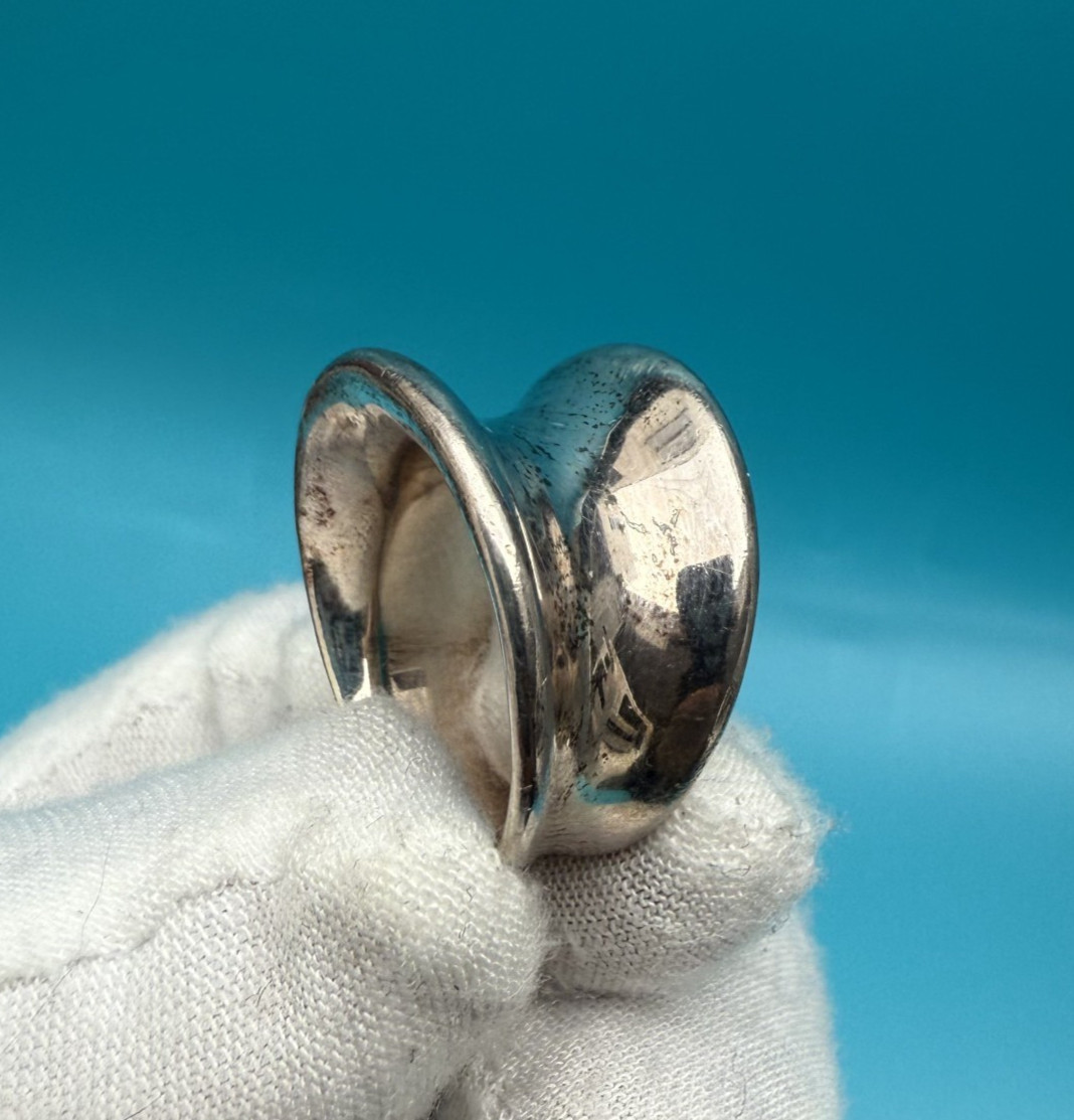 Sturdy Solid Sterling Silver Ring by Milor Italy - image 1