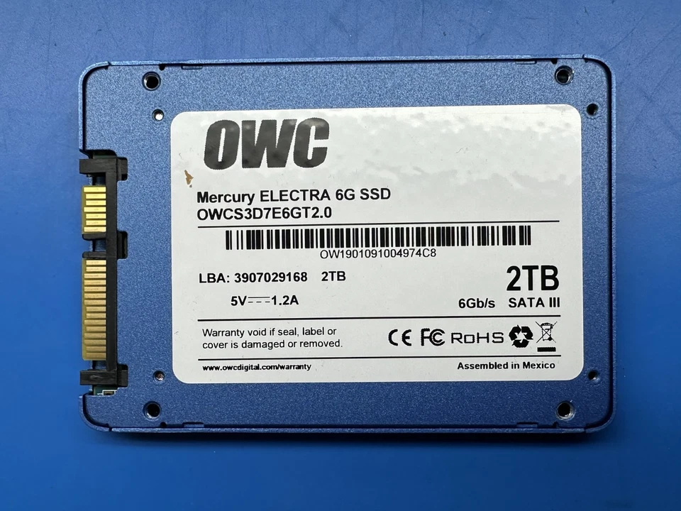 OWC 2TB Mercury Electra 6G 2.5-inch SATA SSD - S.M.A.R.T. TESTED - Image 2 of 2
