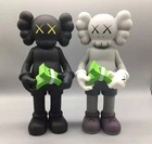 Kaws Companion Counting Money Action Figure Black Deco Art Toy Gift 12in ✅