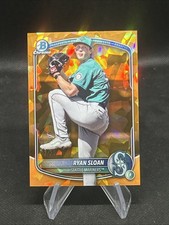 2025 Bowman 1st Chrome Draft #BDC-94 Ryan Sloan /25 Orange Sapphire RC Mariners