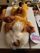 Fuzzy Friends Plush Dog Stuffed Animal Toy Brown Laying Down 11” Brown 