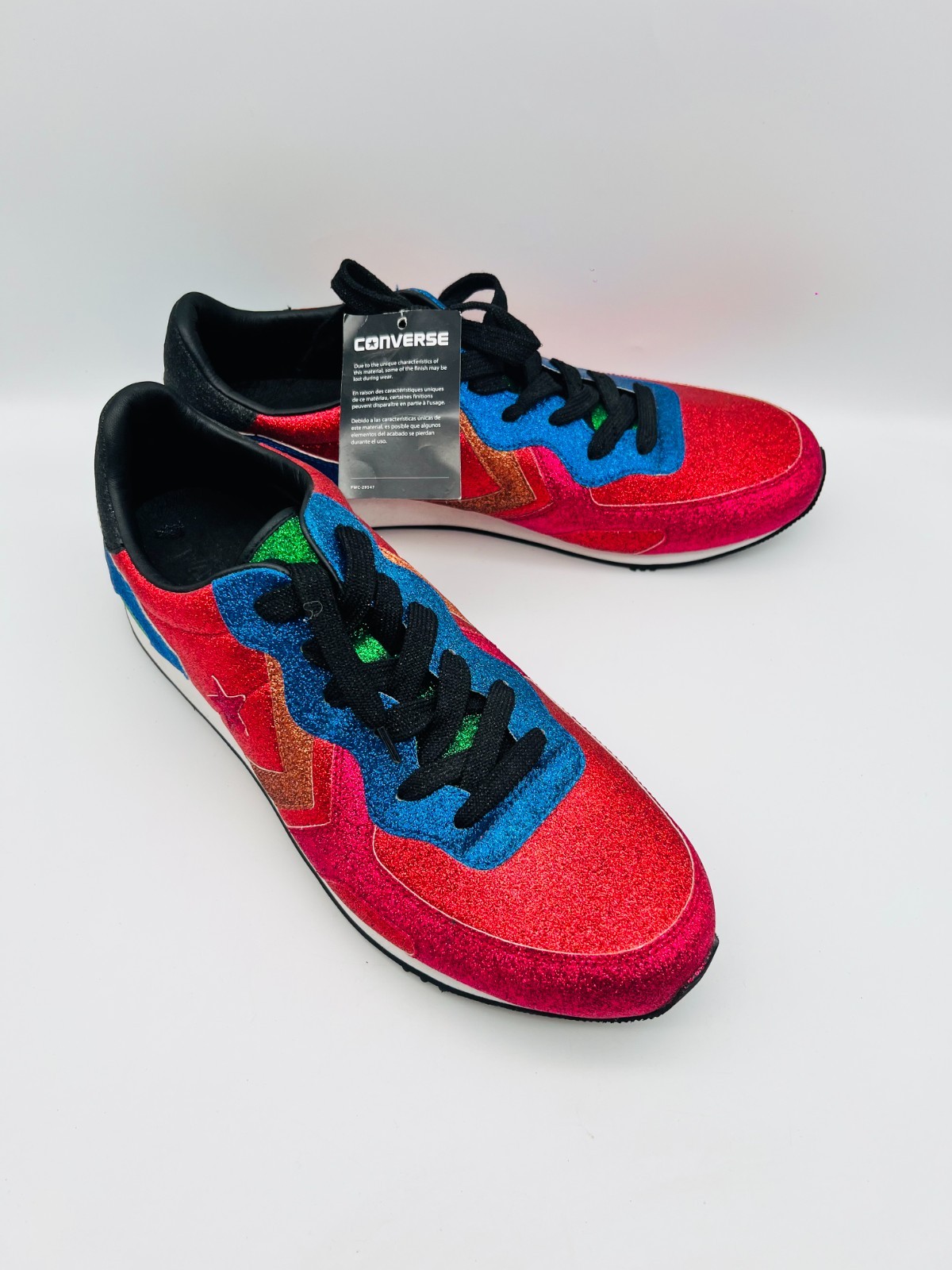 Converse x JW Anderson Thunderbolt 84 Glitter Sneakers Size 47.5 Multicolor NEW CS image 7