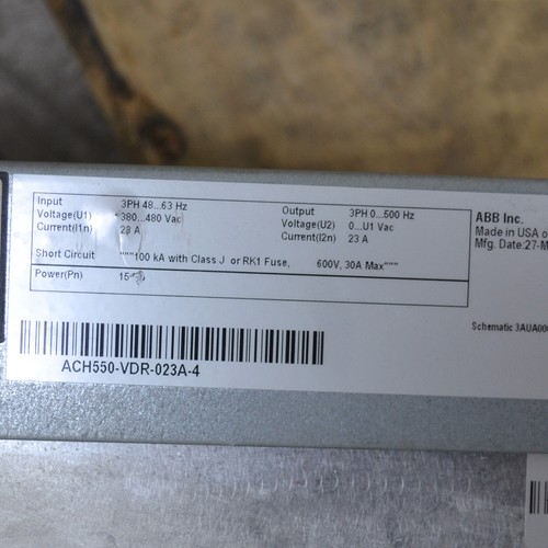 ABB ACH550-VDR-023A-4 15HP Variable Frequency Drive AC VFD w/ E-Clipse Bypass - 第 5/6 張圖片
