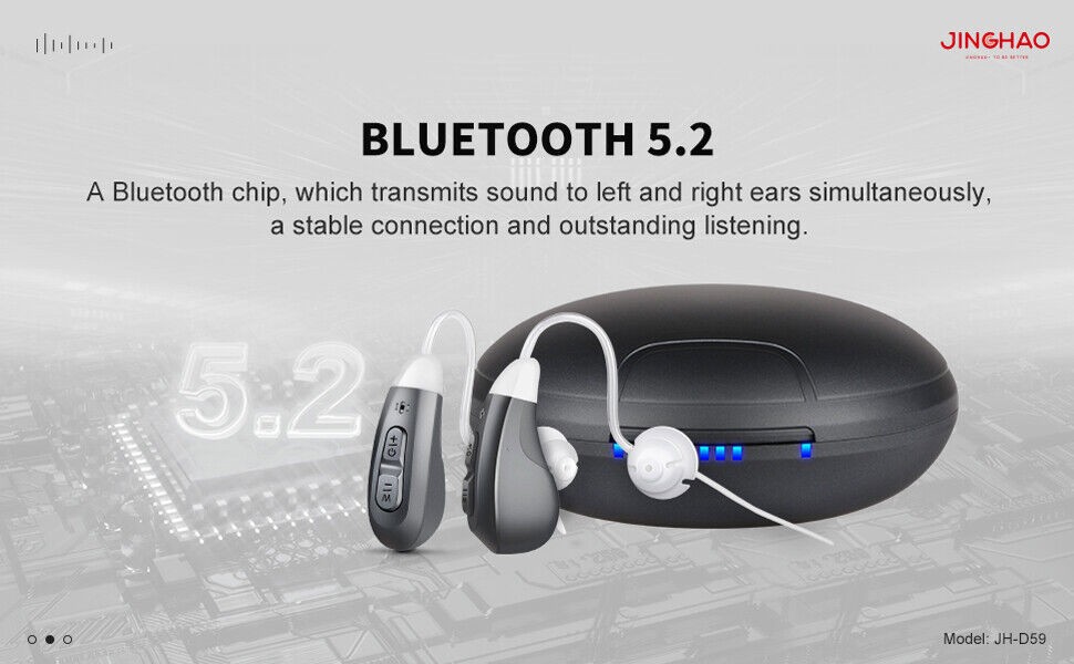 JINGHAO Digital Hearing Amplifier Noise Reduction,Charging Case,Chargeable