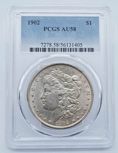 1902-P Morgan Silver Dollar PCGS AU58 - T255