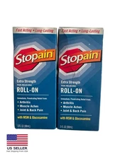 Stopain Extra Strength Pain Relieving Roll-On Gel,Glucosamine, 3 fl oz(2 pack)