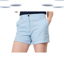 Ex Women s Fat Face Chino Shorts-Padstow Utility Light Blue Size10 Defect