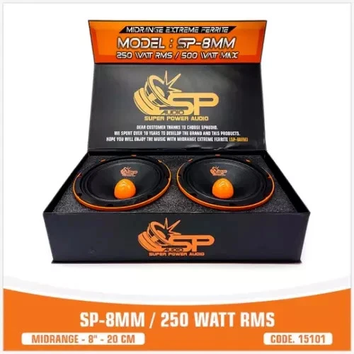 SP AUDIO SP8MM diffusore midrange 20cm 200 mm 8" sensibilità 98,1 db car SPL aut - Immagine 3 di 4